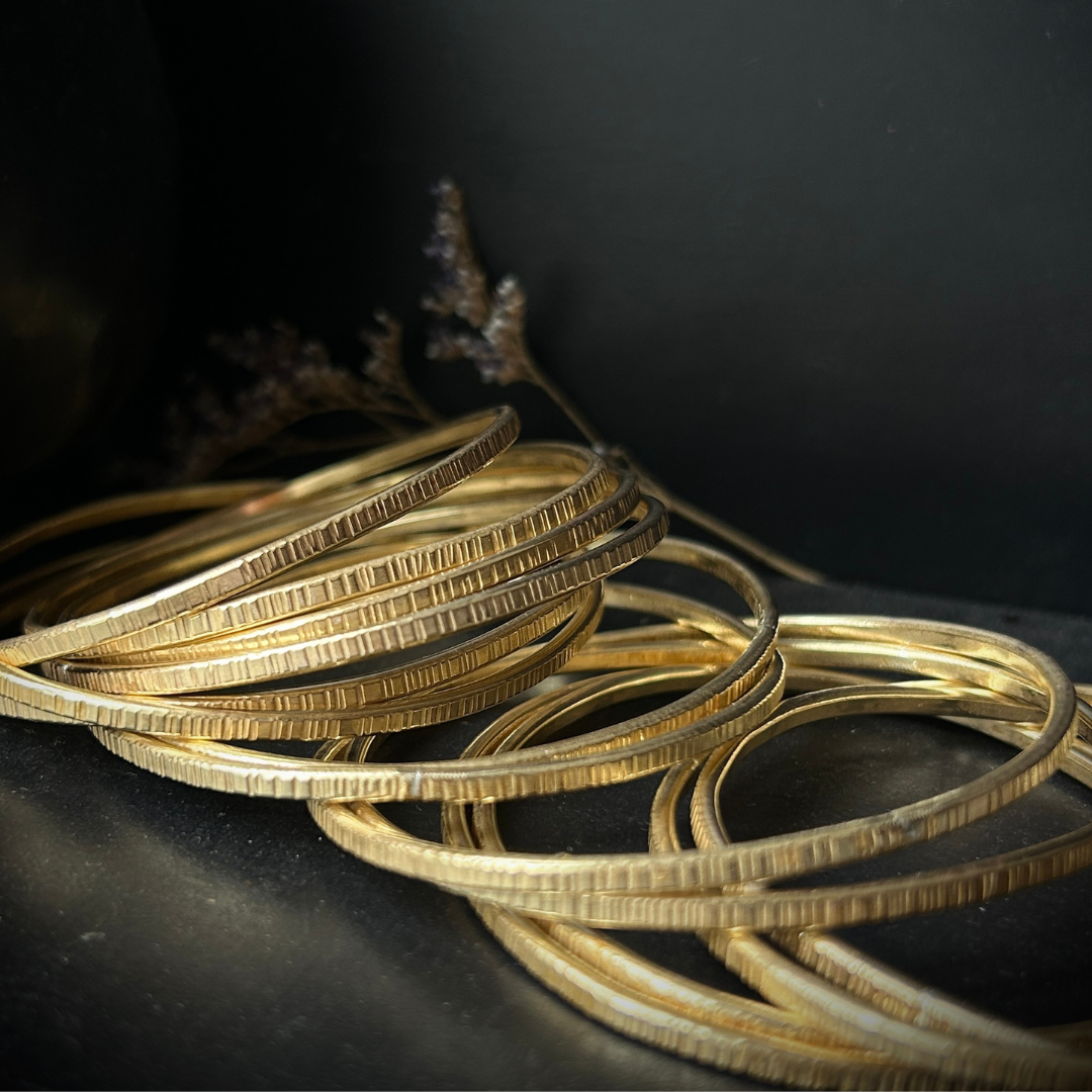 NATURA :: Birch Bangle :: brass