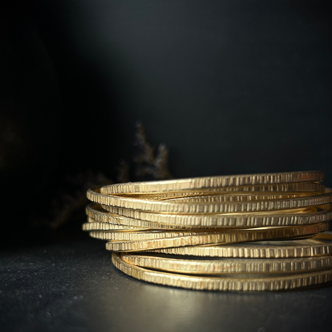 NATURA :: Birch Bangle :: brass