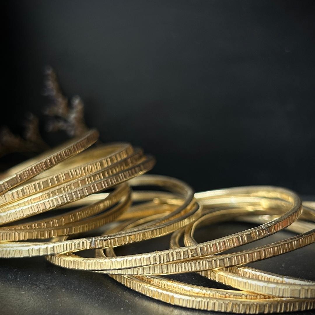 NATURA :: Birch Bangle :: brass