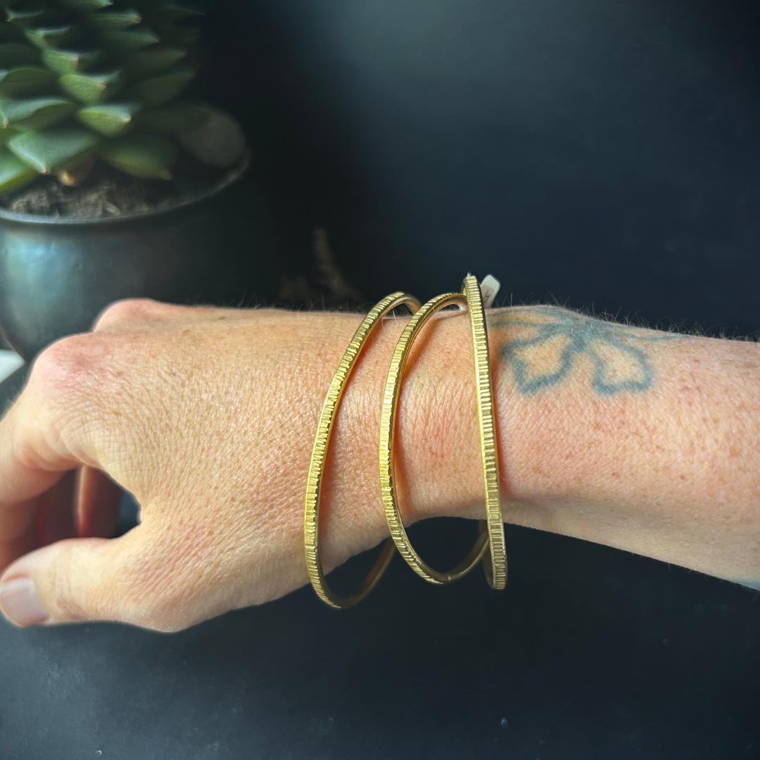 NATURA :: Birch Bangle :: brass