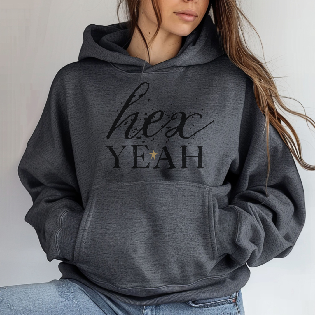 BASIC WITCH  ::  Hooded Sweatshirt  ::  "Hex Yeah"