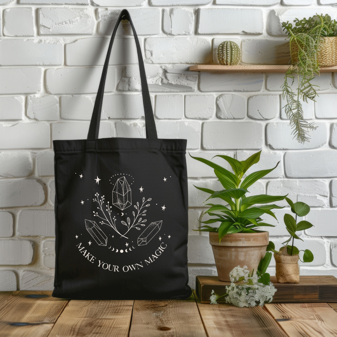 PRETTY WITCHY  ::  Orgonic Cotton Tote Bag  ::  Hex The Patriarchy/Make Your Own Magic