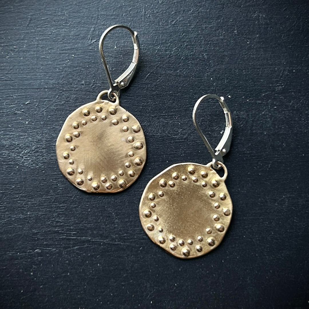 NATURA  ::  Urchin Earrings   ::  bronze