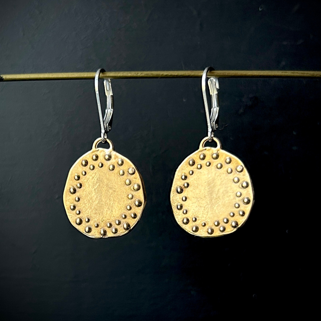 NATURA  ::  Urchin Earrings   ::  bronze
