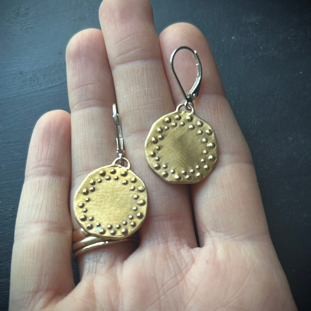 NATURA  ::  Urchin Earrings   ::  bronze