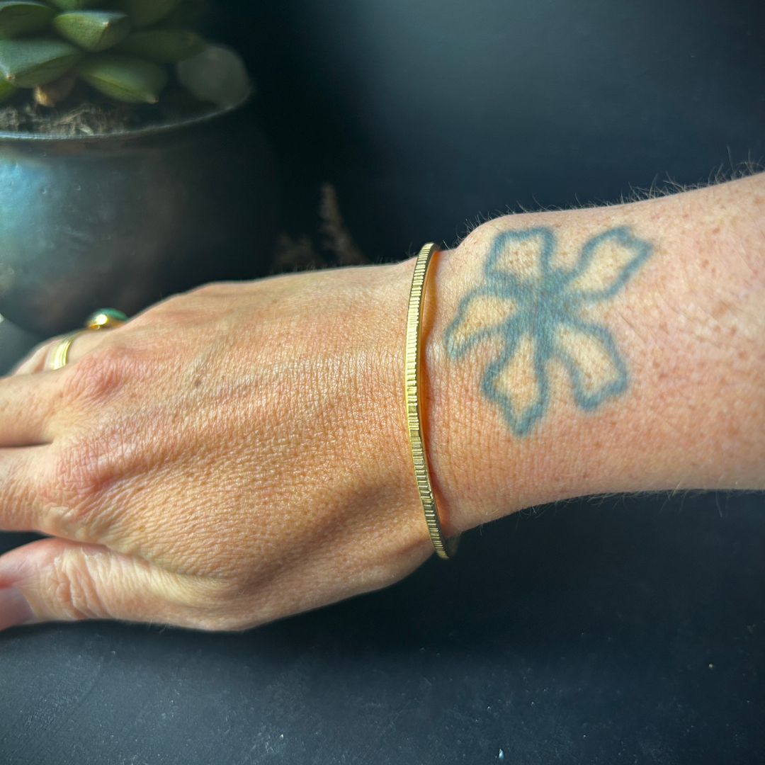 NATURA  ::  Birch Bangle  ::  brass