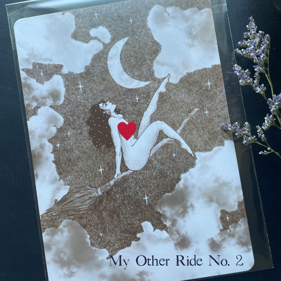 ART PRINT  ::  My Other Ride no.1  ::  Illustrated art card