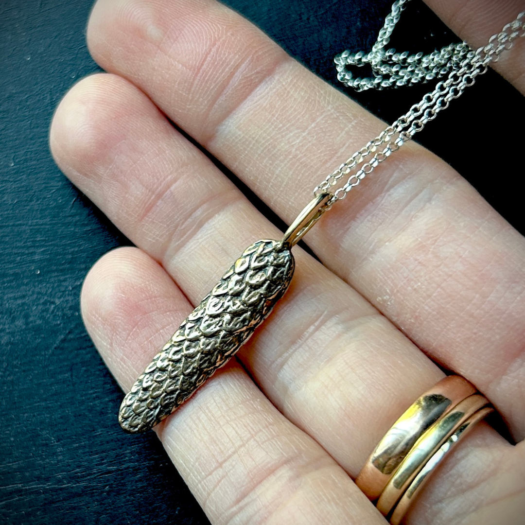 NATURA  ::  Dragon Scales pendant  ::  bronze