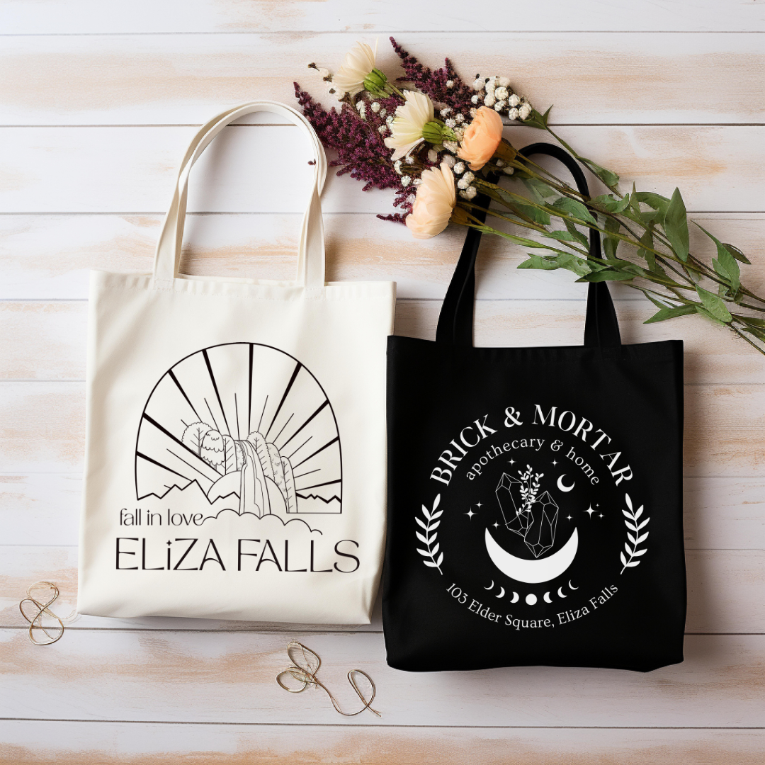 ELIZA FALLS  ::  Cotton Canvas Tote Bag  ::  Brick & Mortar/Fall in Love