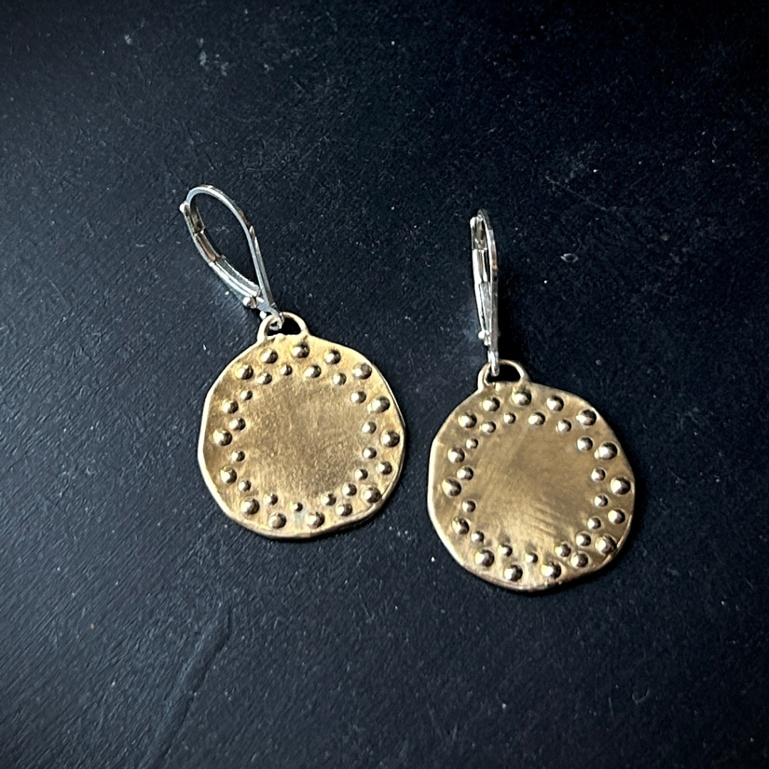 NATURA  ::  Urchin Earrings   ::  bronze