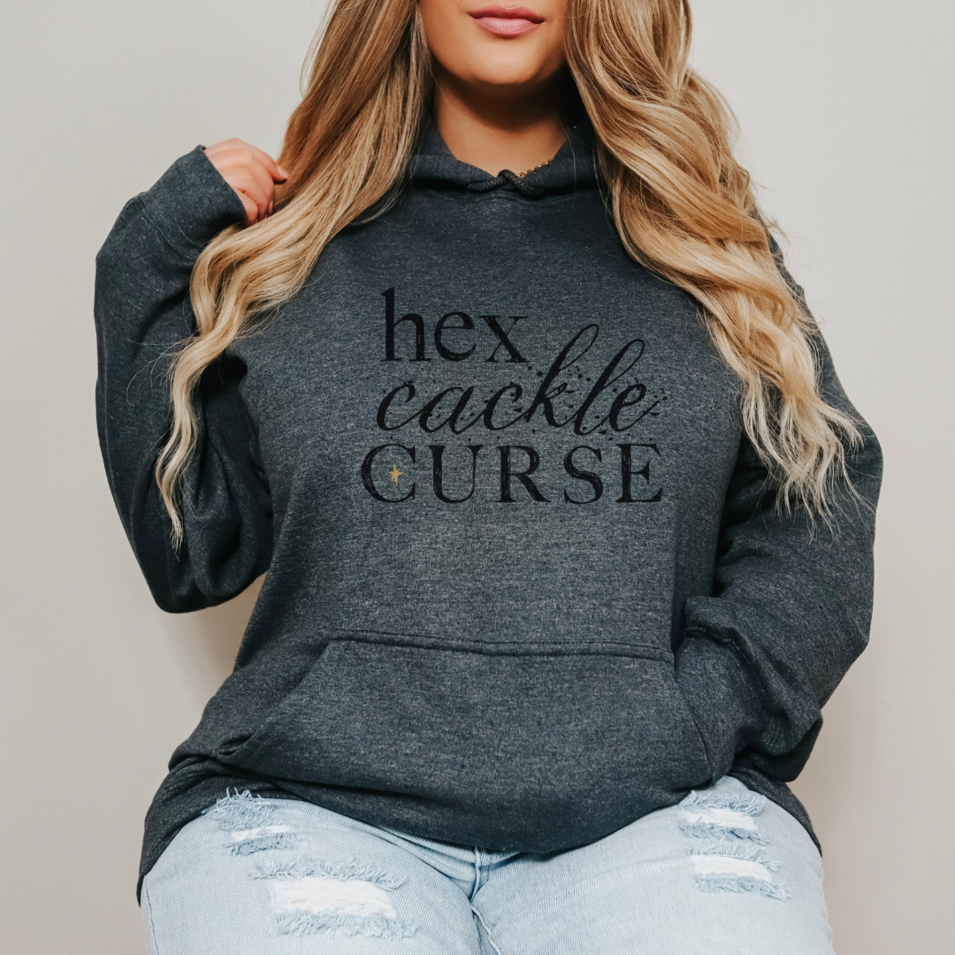 BASIC WITCH  ::  Hex Cackle Curse  ::  Hooded Sweatshirt