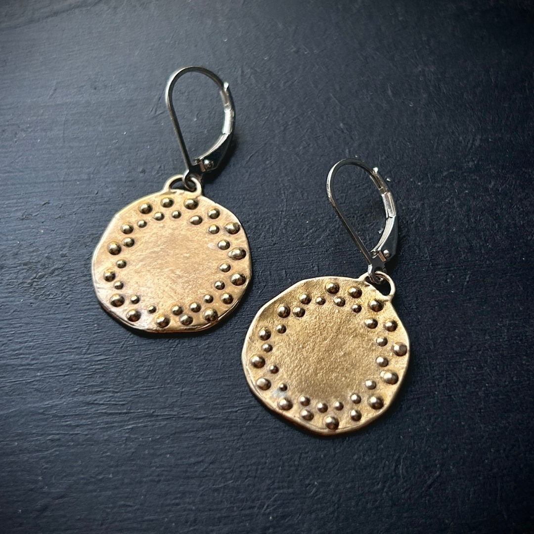 NATURA  ::  Urchin Earrings   ::  bronze