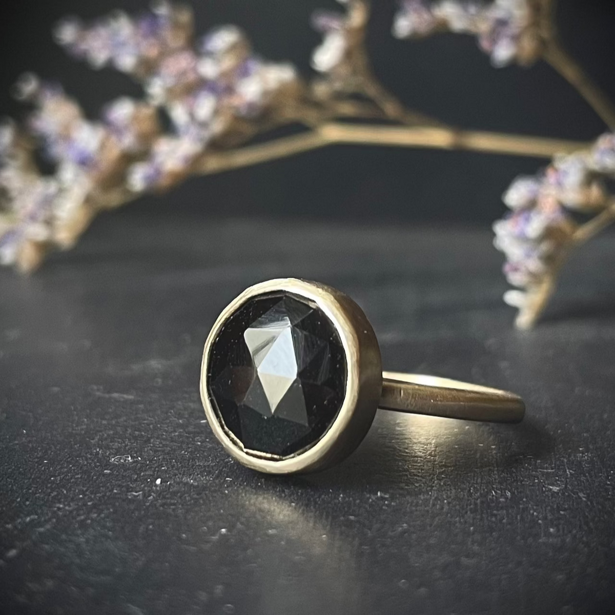 LUX  ::  Midnight&#39;s Beloved  ::  Black spinel in gold