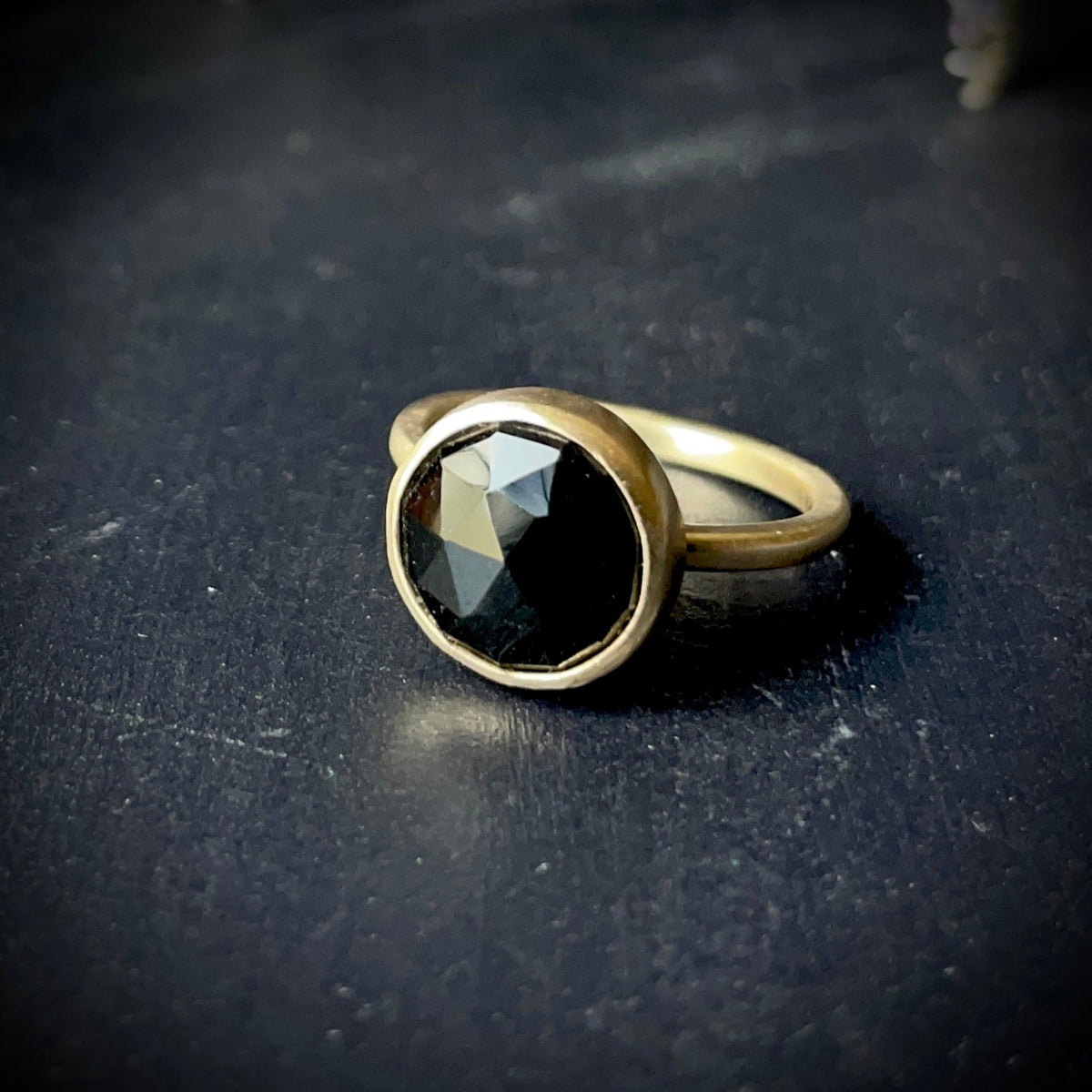 LUX  ::  Midnight&#39;s Beloved  ::  Black spinel in gold
