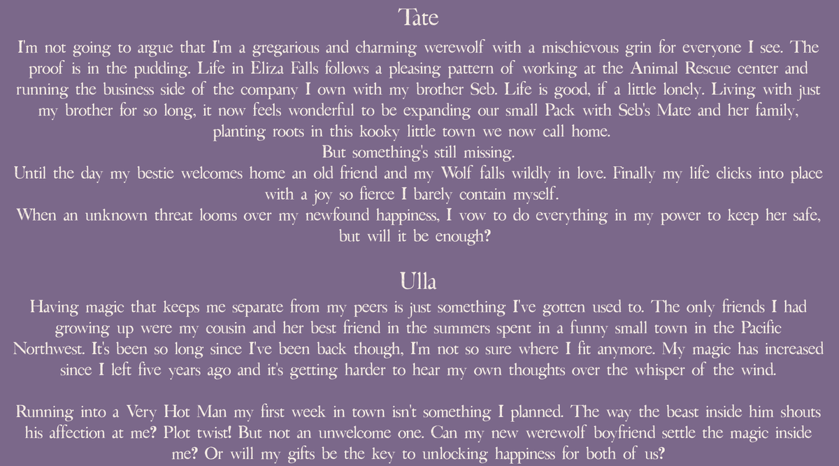 ELIZA FALLS  ::  BOOK 2  ::  EARTH WOLF & FIRE  ::  signed paperback and swag