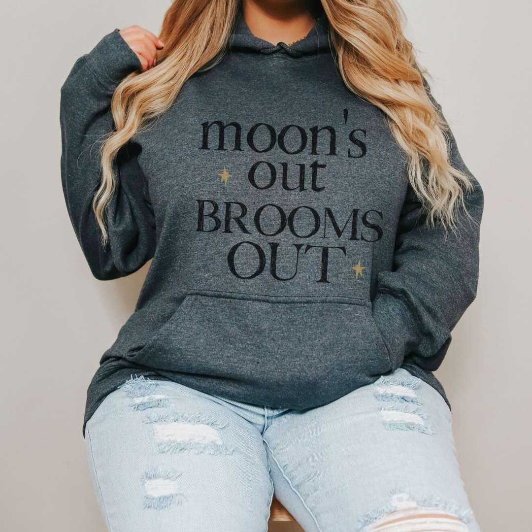 Moon's Out Brooms Out Hoodie