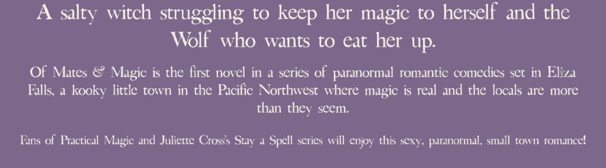ELIZA FALLS  ::  BOOK 1  ::  OF MATES & MAGIC  ::  signed paperback and swag