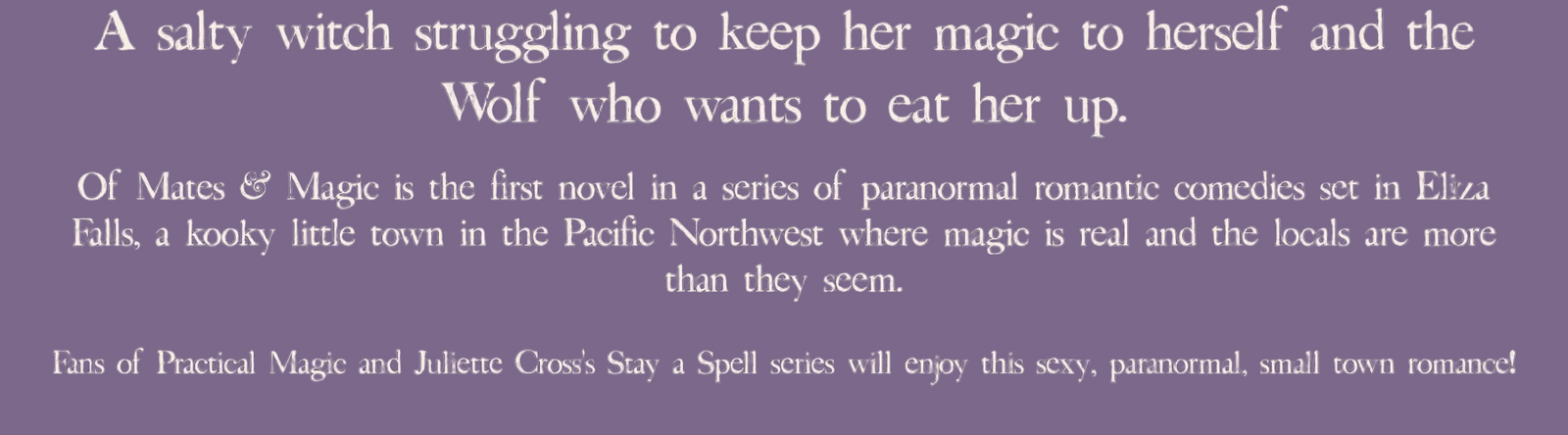 ELIZA FALLS  ::  BOOK 1  ::  OF MATES & MAGIC  ::  signed paperback and swag