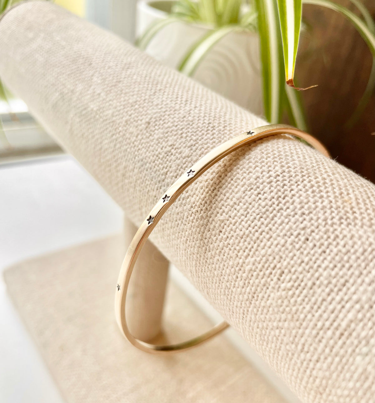 LUX :: Starry Night Bangle ::  14k yellow gold