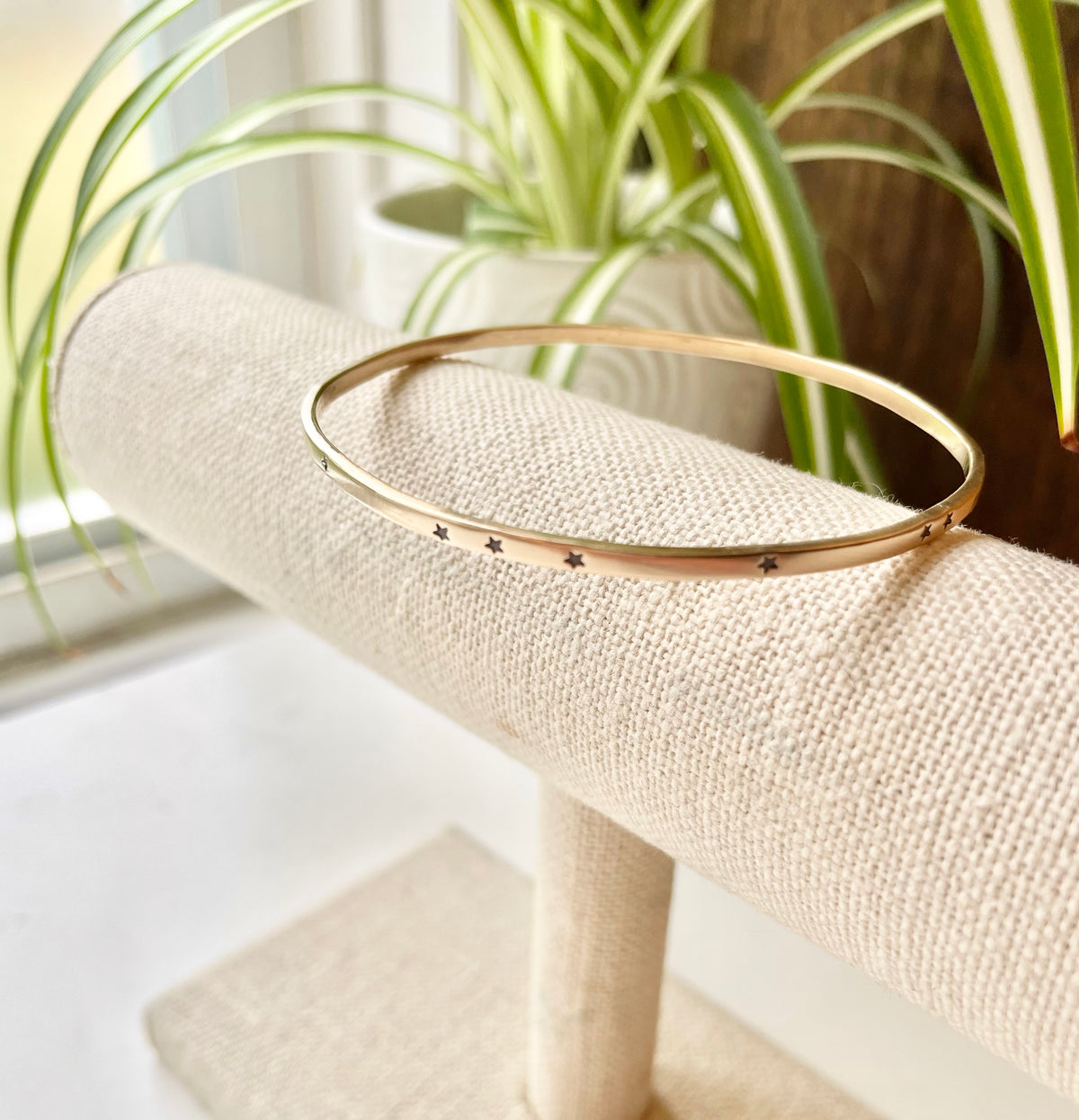 LUX  ::  Starry Night Bangle ::  10k yellow gold