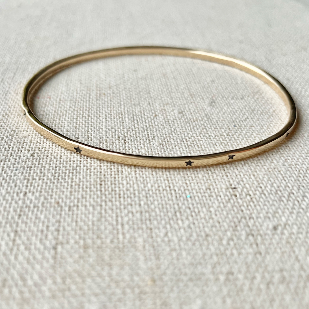 LUX  ::  Starry Night Bangle ::  10k yellow gold