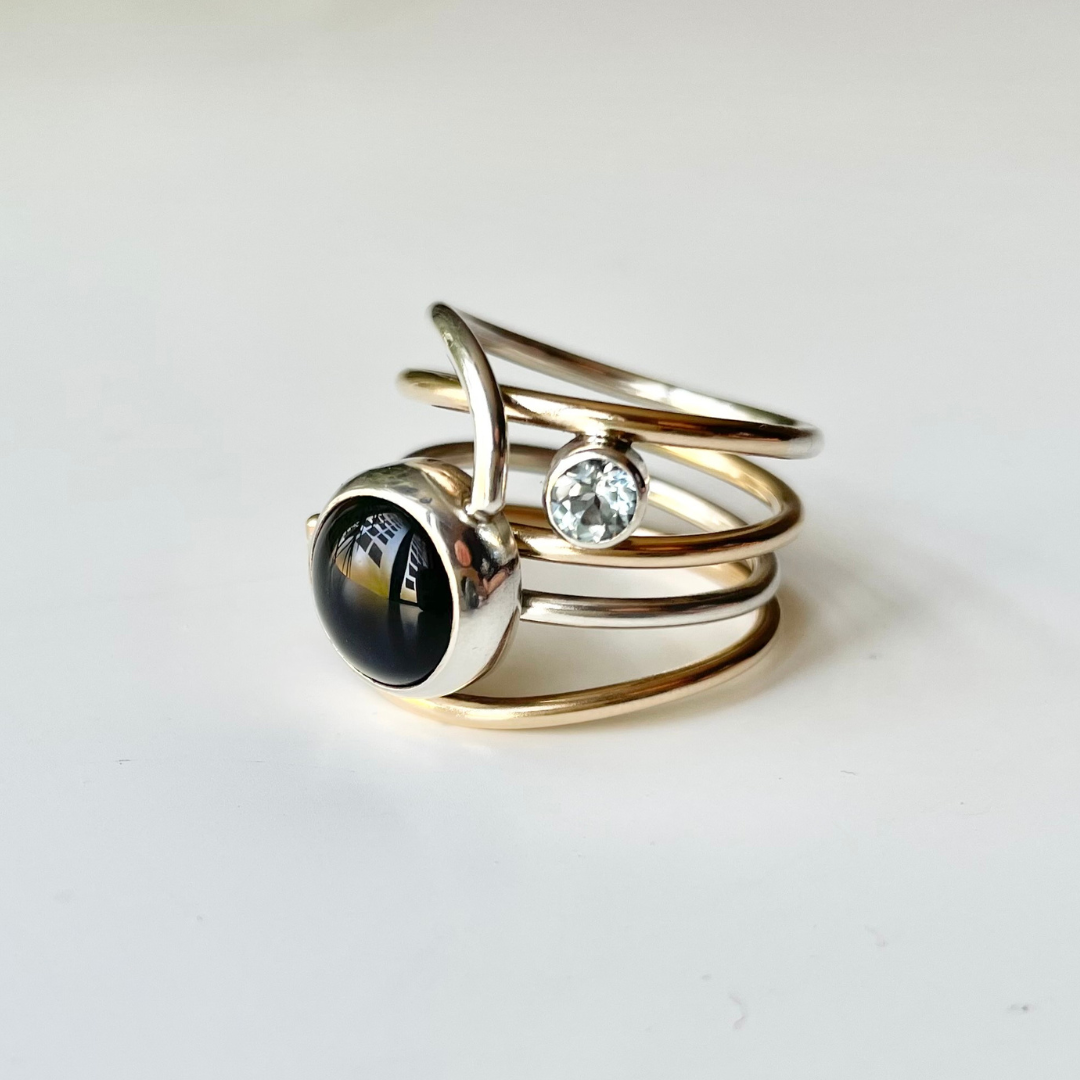 LUX  ::  One of a Kind  ::  Onyx and Aquamarine Woozy