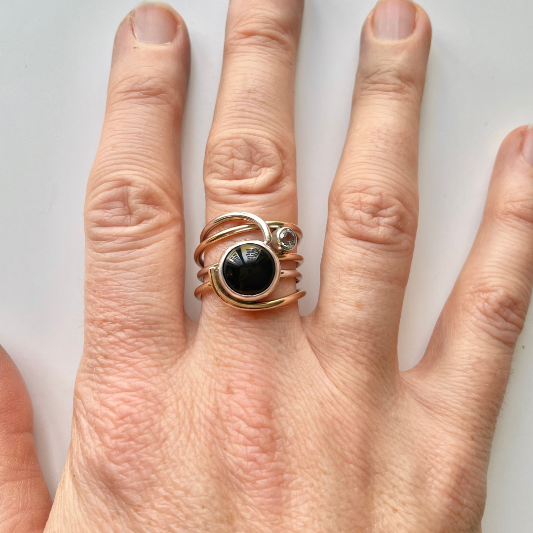 LUX  ::  One of a Kind  ::  Onyx and Aquamarine Woozy