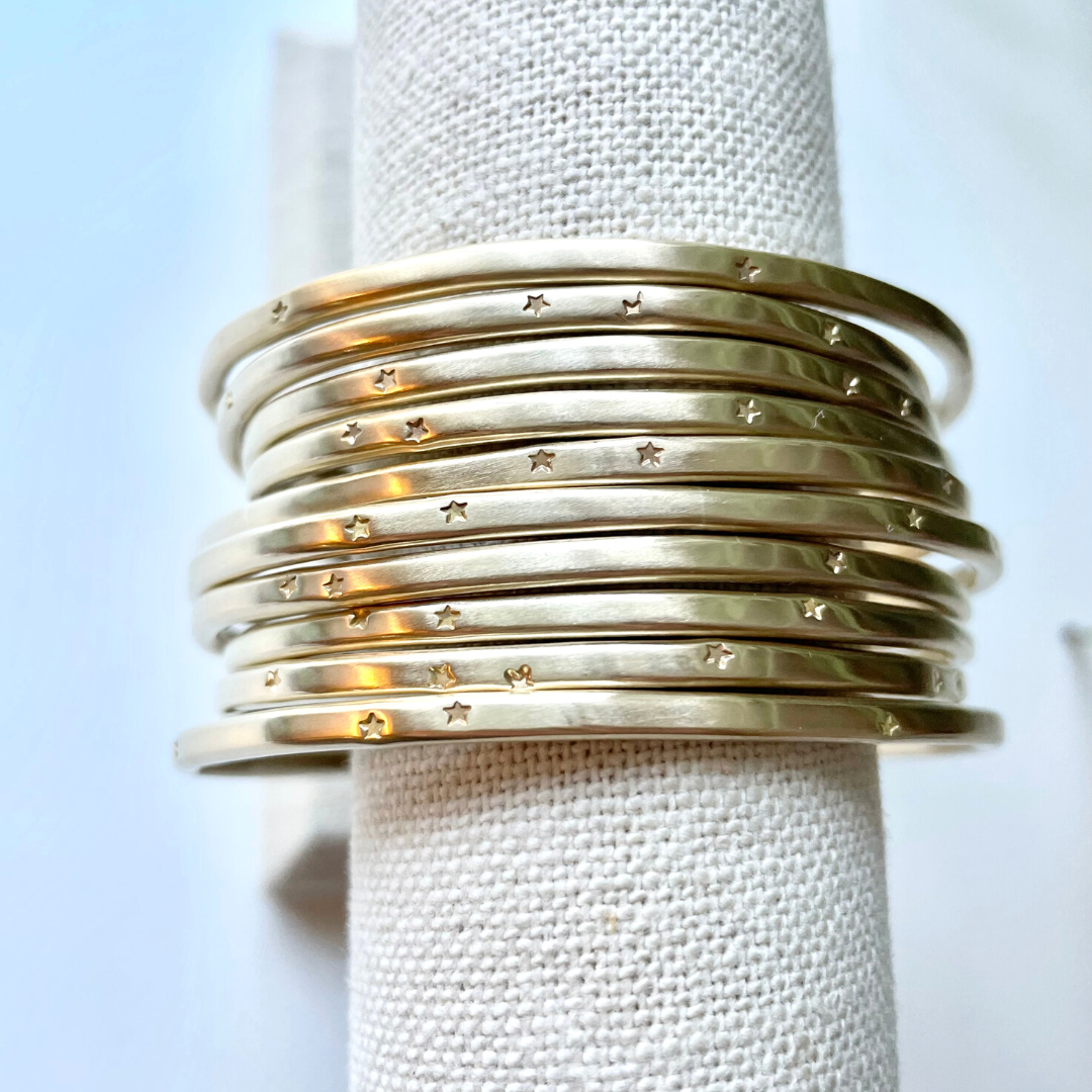 NATURA  ::  Starry Nights ::  bangle in brass